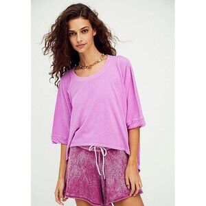 FREE PEOPLE Women's We The Free CC Tee Size S In Beauty Berry